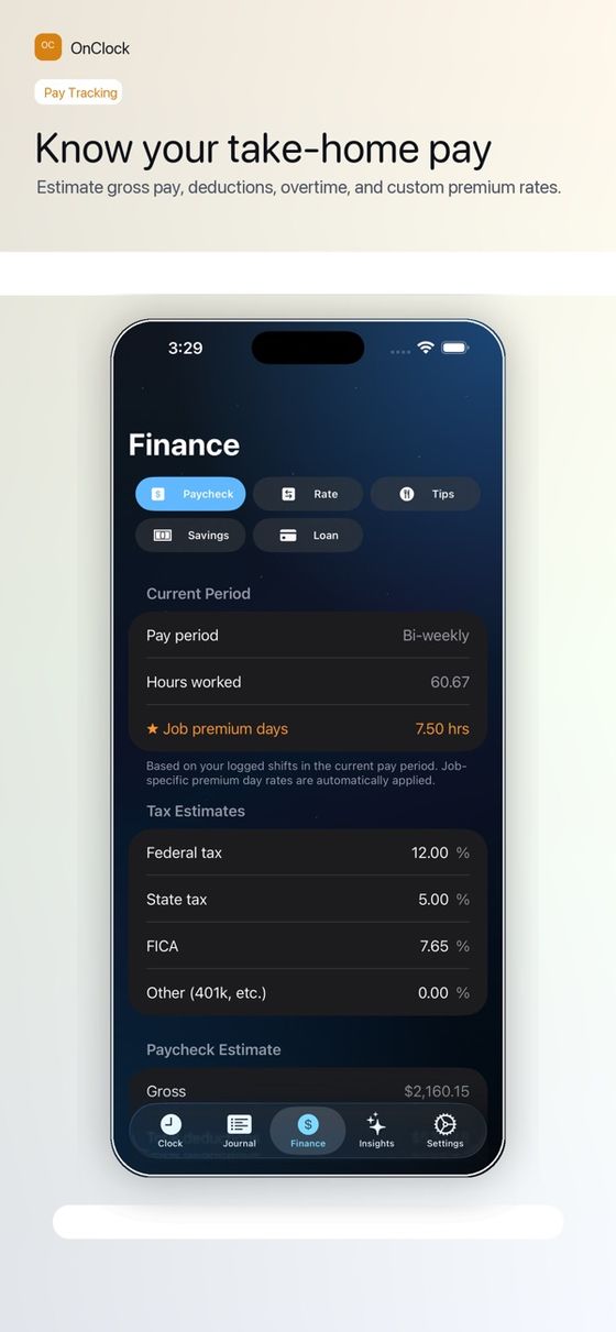 OnClock App Store screenshot 3