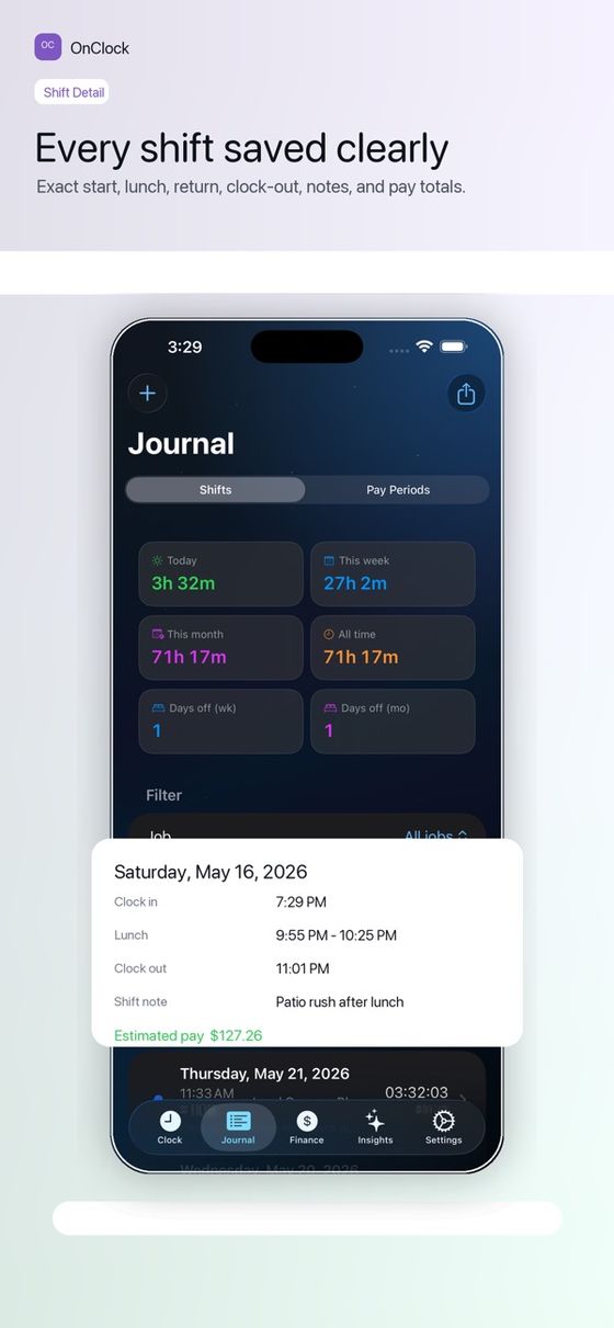 OnClock App Store screenshot 4